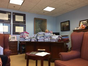 Ernest Moniz, at his desk Secretary Department of Energy under President Obama