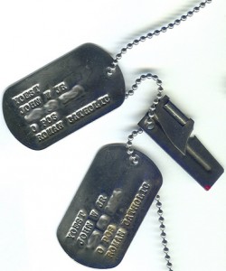 Dog Tags with P-38 (can opener)